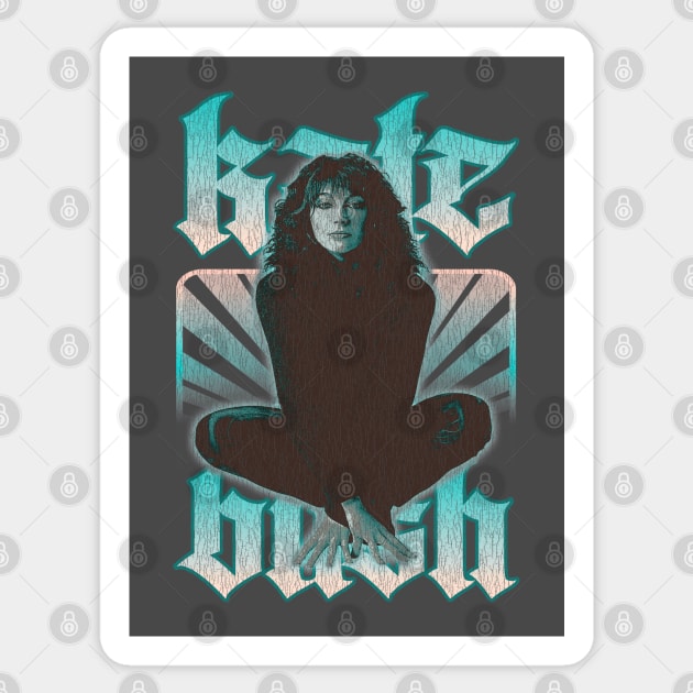 Vintage Sun Rays Kate Bush Fanart Design Sticker by Bingung Mikir Nama Design